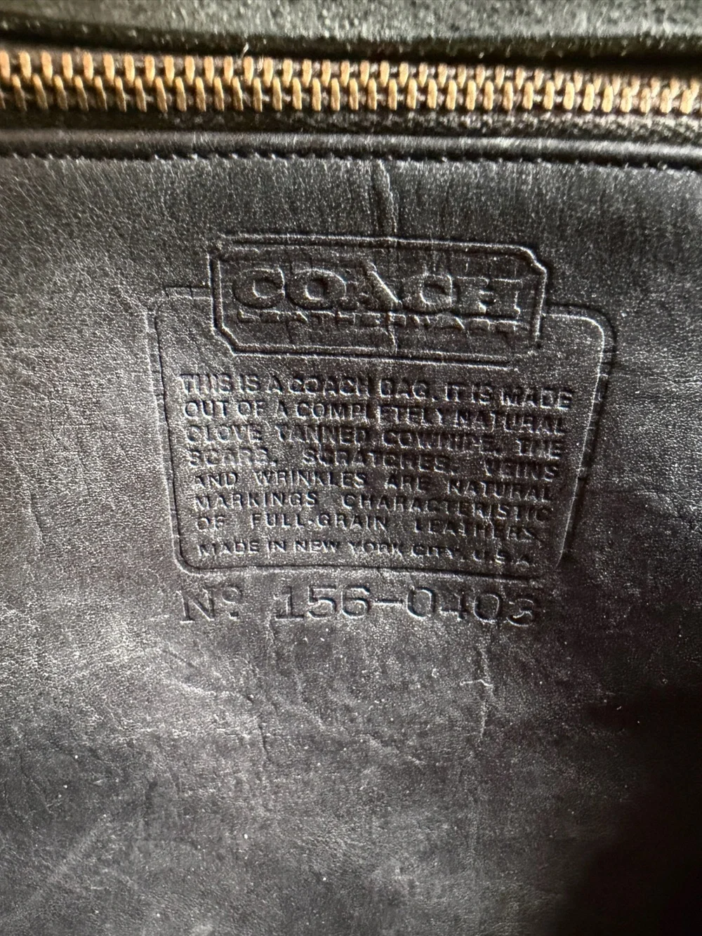 COACH Vintage NYC Classic Shoulder Bag 9170 Black Leather Brass Flap 80's USA